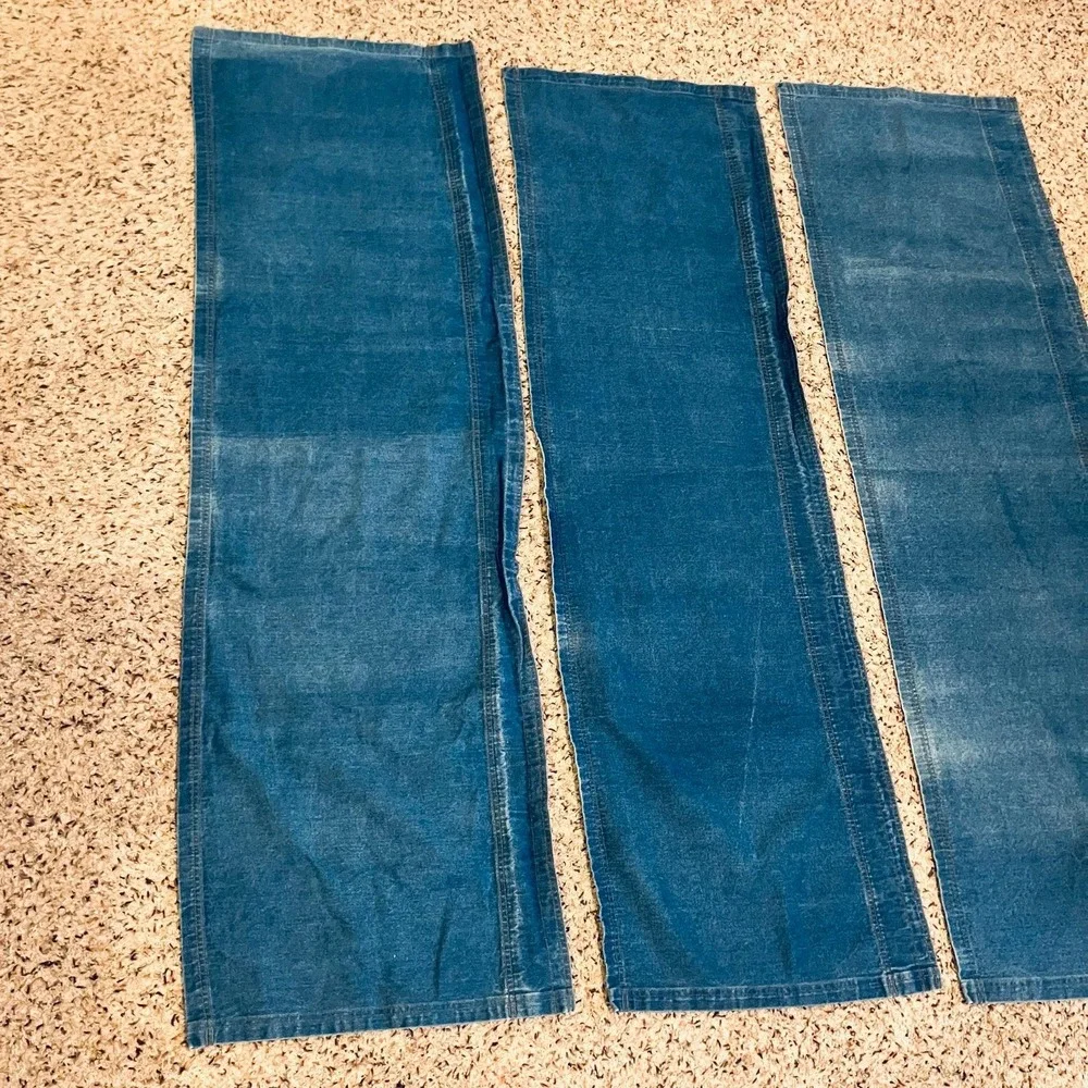 Nobility Dillard's Exclusive 100% Cotton Denim Blue Window Valances (3)